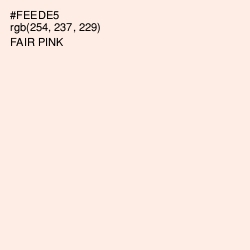 #FEEDE5 - Fair Pink Color Image